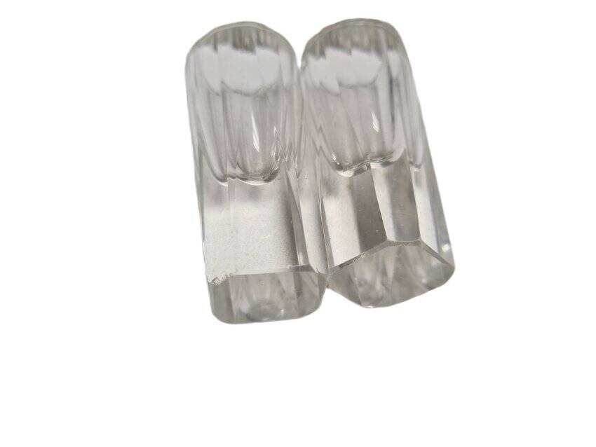 Art Deco vodka shot glasses from Hortensja Glassworks, Poland, 1950s, set of 7