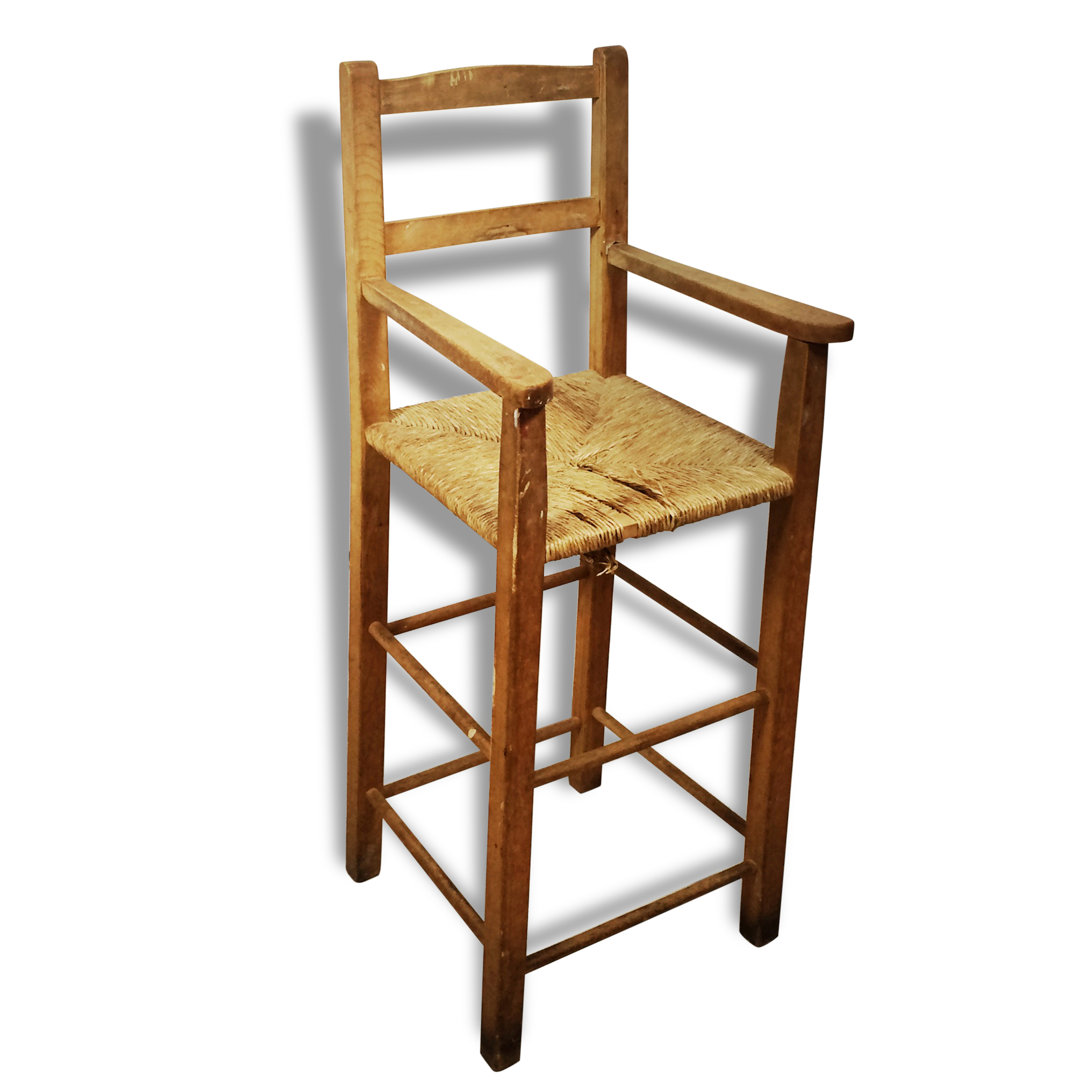 Chaise haute paillée pour enfant  Selency