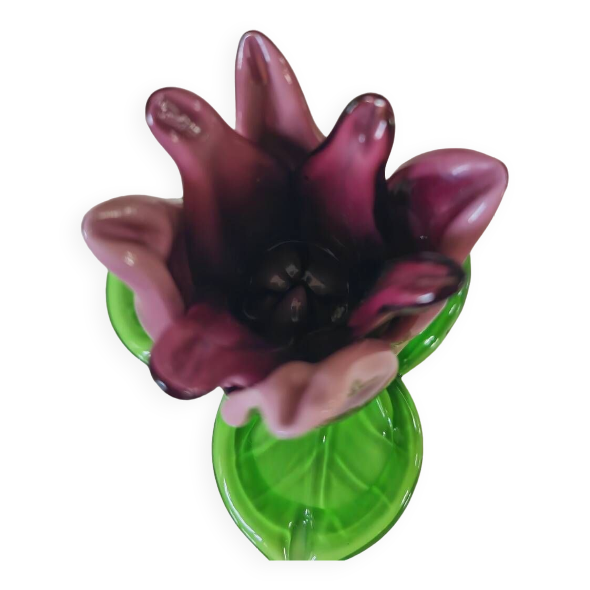 Glass paste candle holder