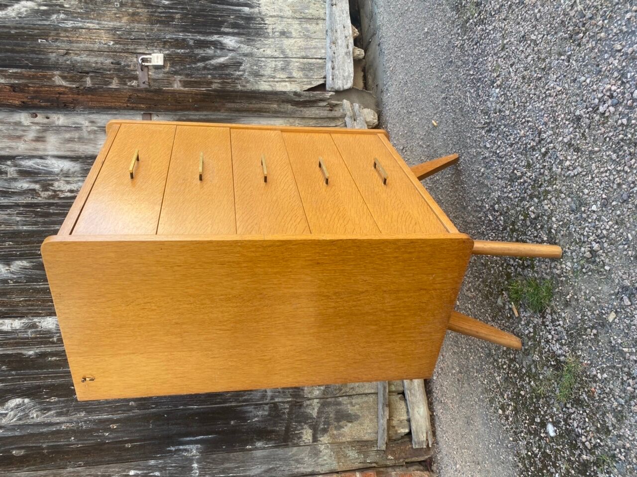 Vintage compass foot dresser