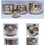 quatre cache-pot laiton vintage