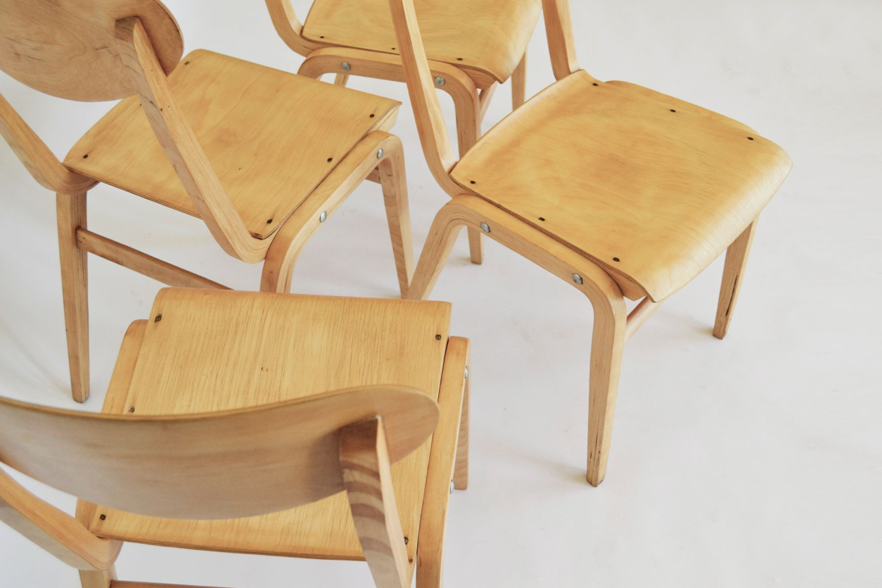 Set of 4 vintage chairs by Lygija Marika Koslauskaitė-Stapulionienė for Šiaulių Ventos Baldų Fabrikas
