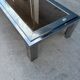 1970s smoked glass chrome coffee table