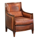 Sheepskin Art Deco design armchair with a comfortable seat and warm colours