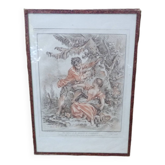 Gravure du XVIIIème siècle Demarteau Gilles d'aprés Boucher
