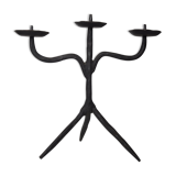 Candlestick tripod iron forged 1950
