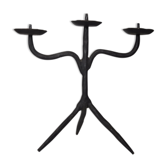 Candlestick tripod iron forged 1950