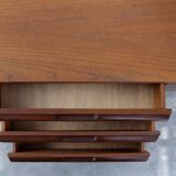 Vintage Mid-Century Modern Brown Teak Desk, 1960s
