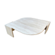 Large marble travertine coffee table in the shape of an eye from Roche Bobois vintage 70s