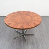 Table ronde vintage, palissandre