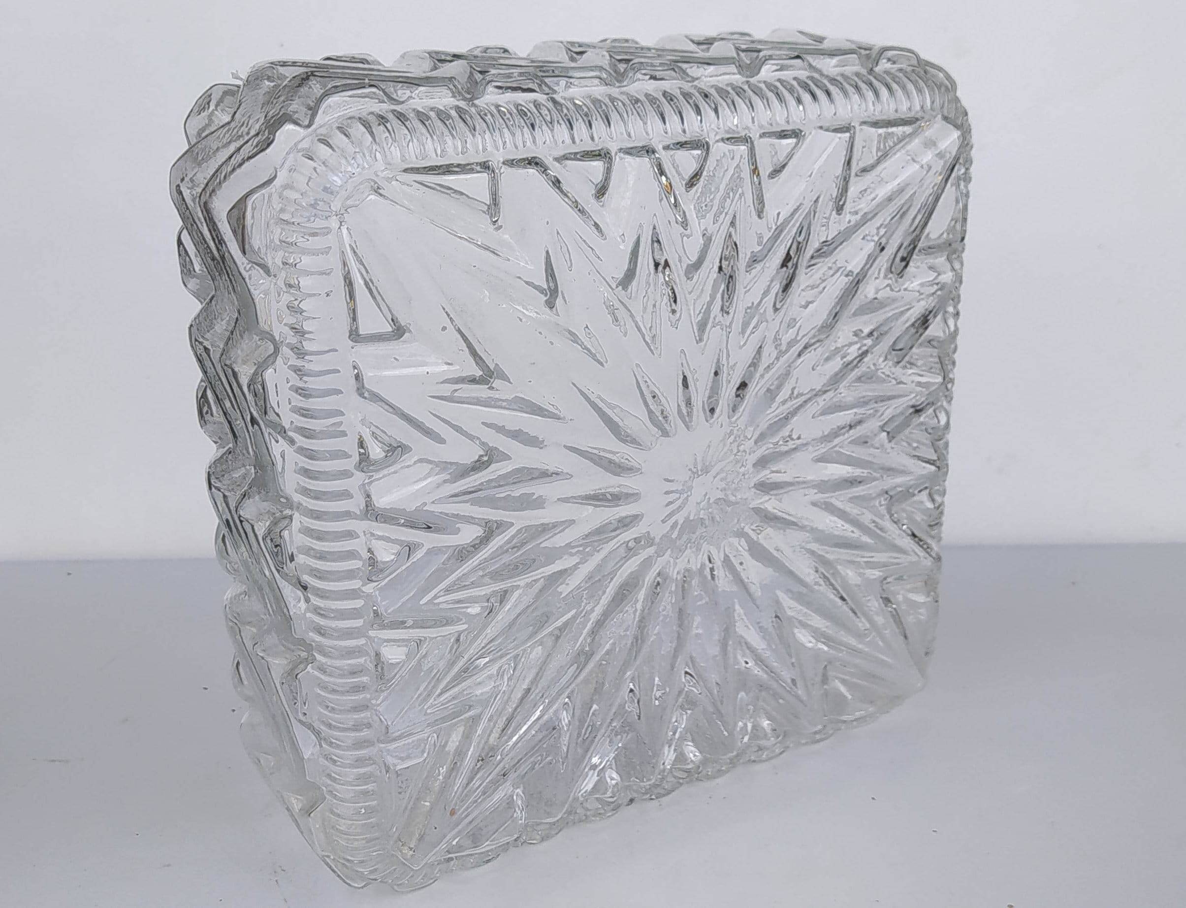 Plafonnier carré ou applique étoile seventies