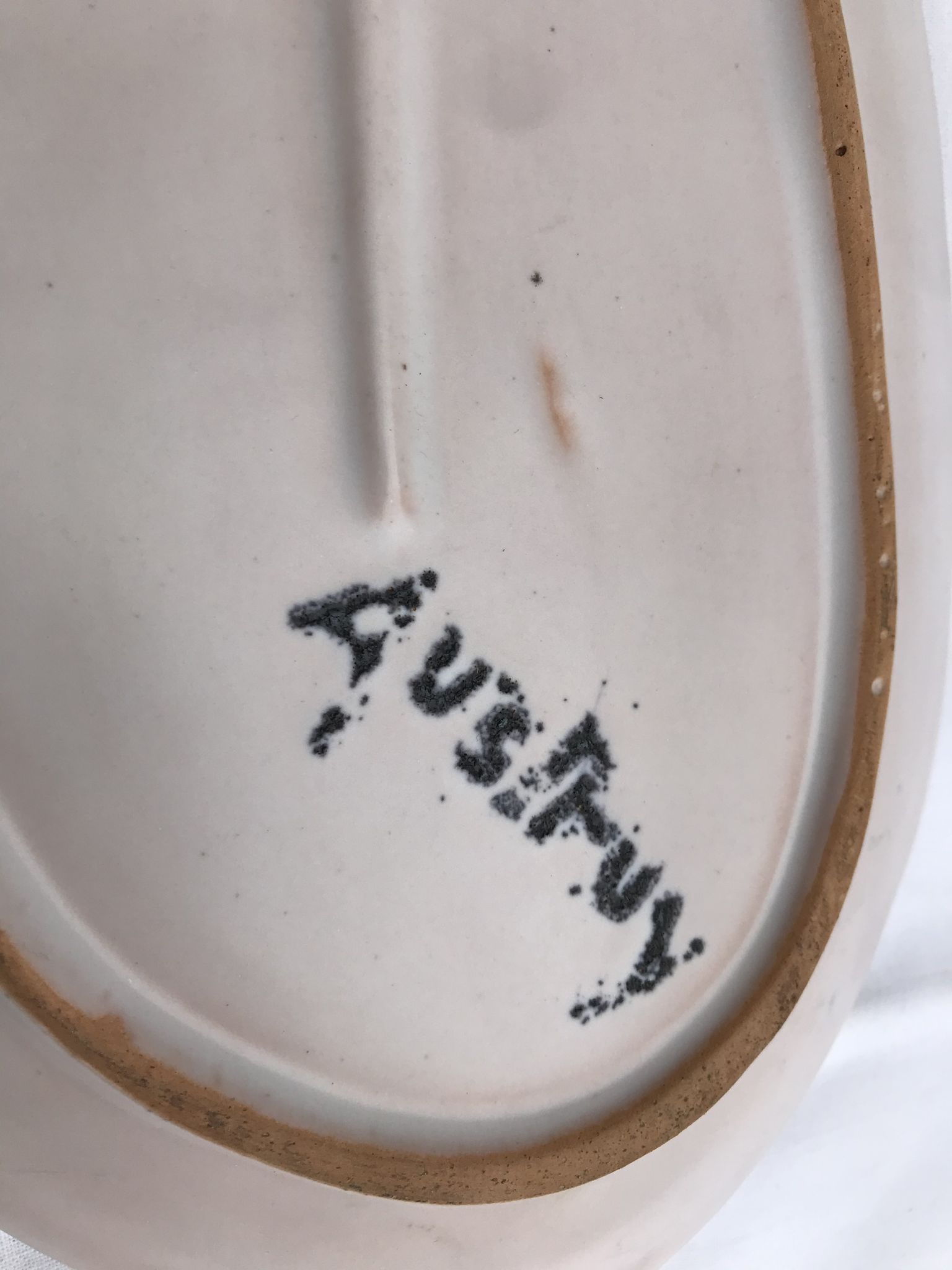 Former plate vallauris ceramics jean austruy shape vintage fish
