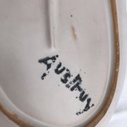 Former plate vallauris ceramics jean austruy shape vintage fish