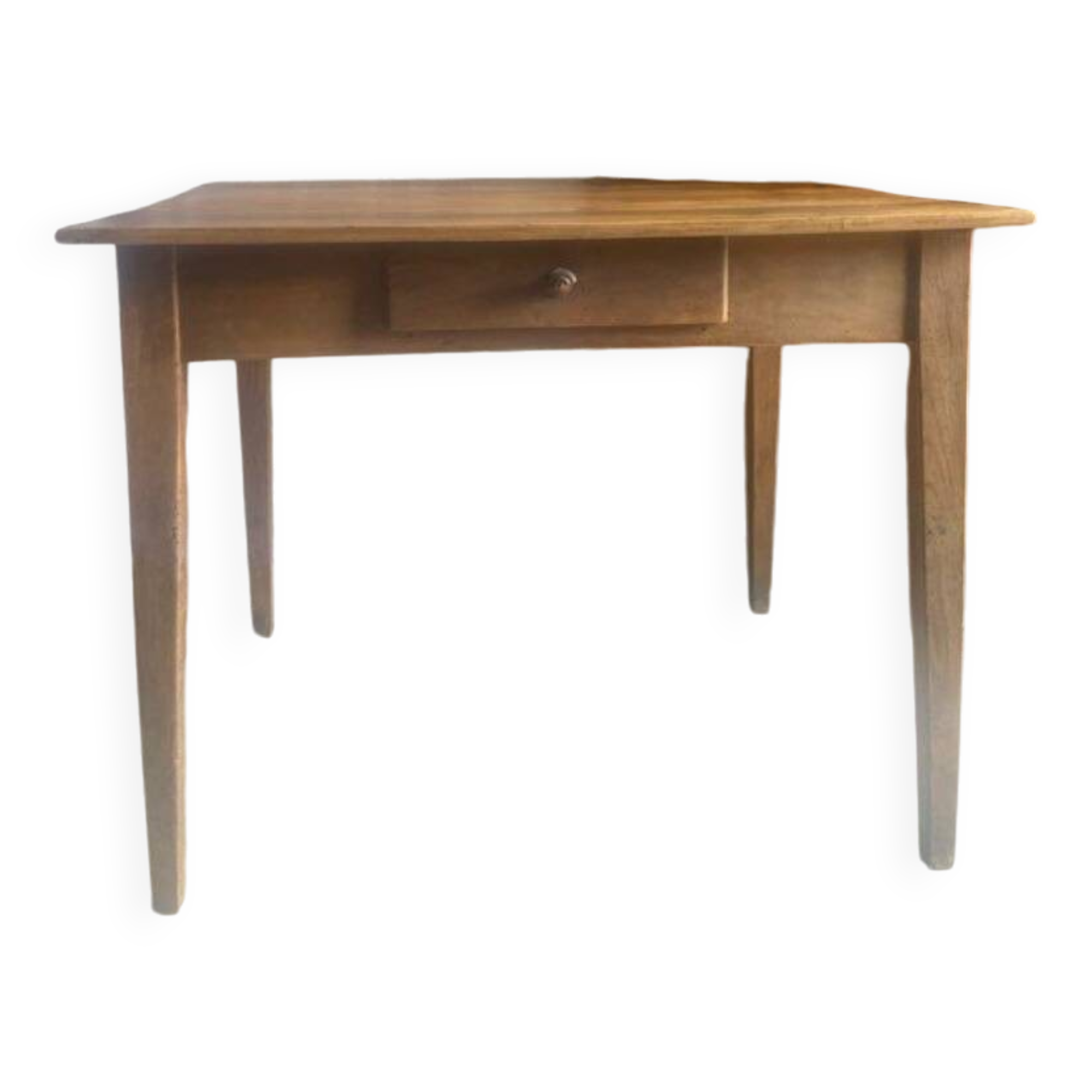 Antique walnut farmhouse table for four people