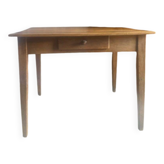 Antique walnut farmhouse table for four people