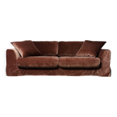 Canapé convertible en velours terracotta AMPM neuf