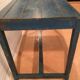 Table de cantine militaire en bois bleu