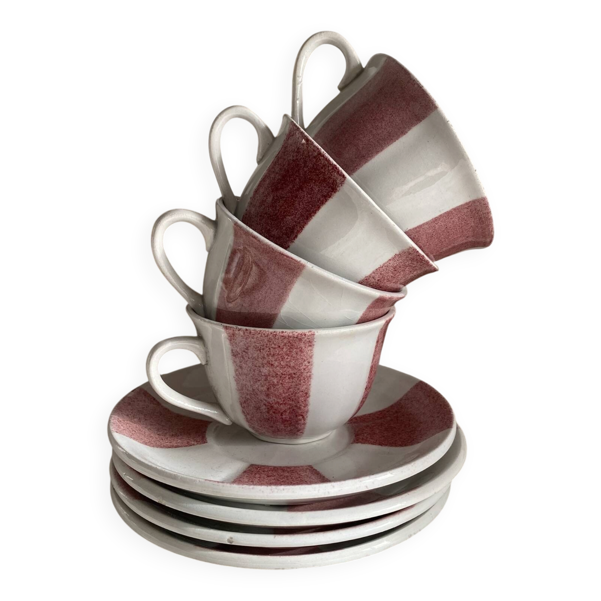 Cups and saucers from the 1960s.