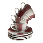 Cups and saucers from the 1960s.