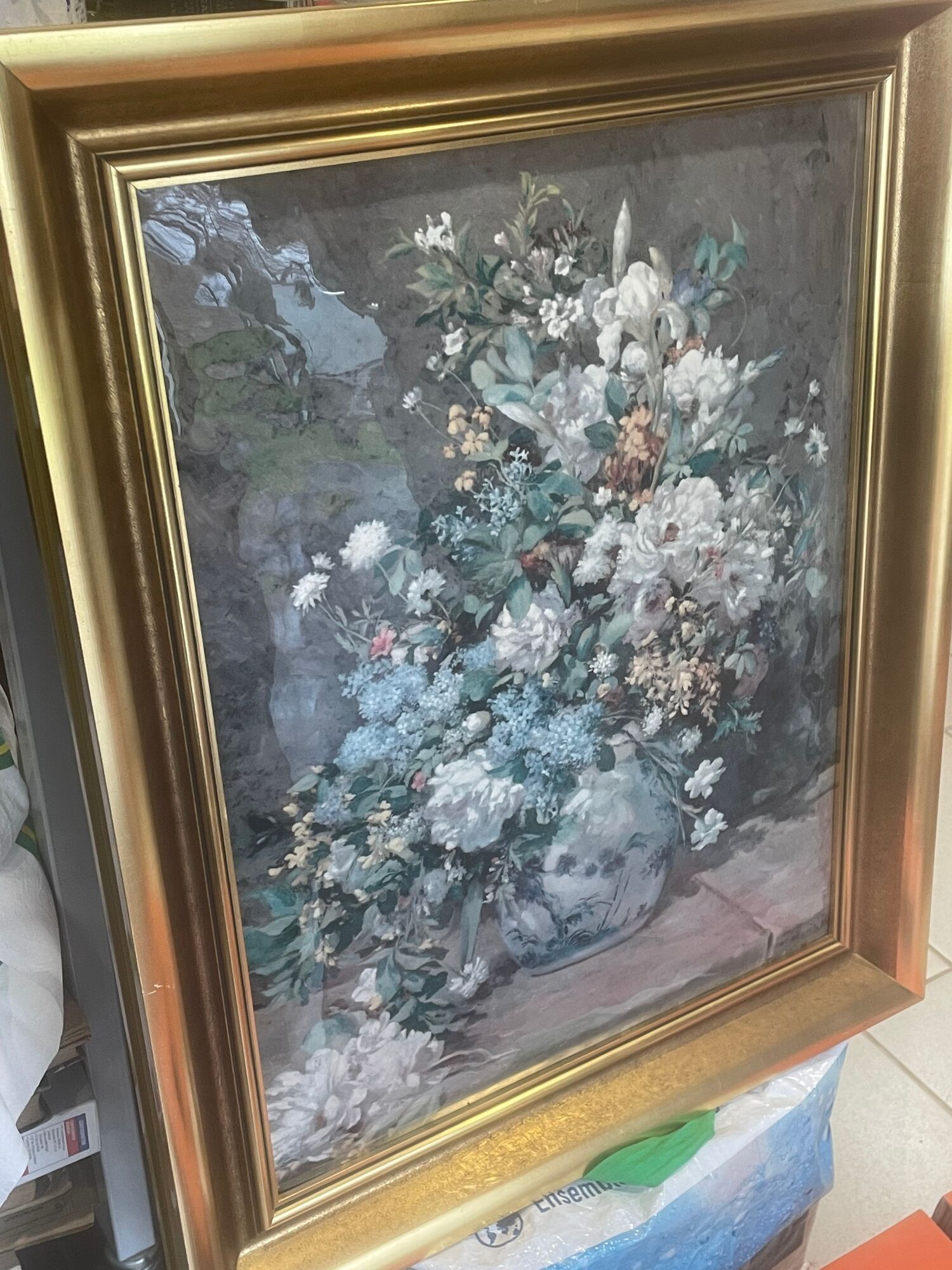 Painting enamels helca bouquet of spring hammer by hand