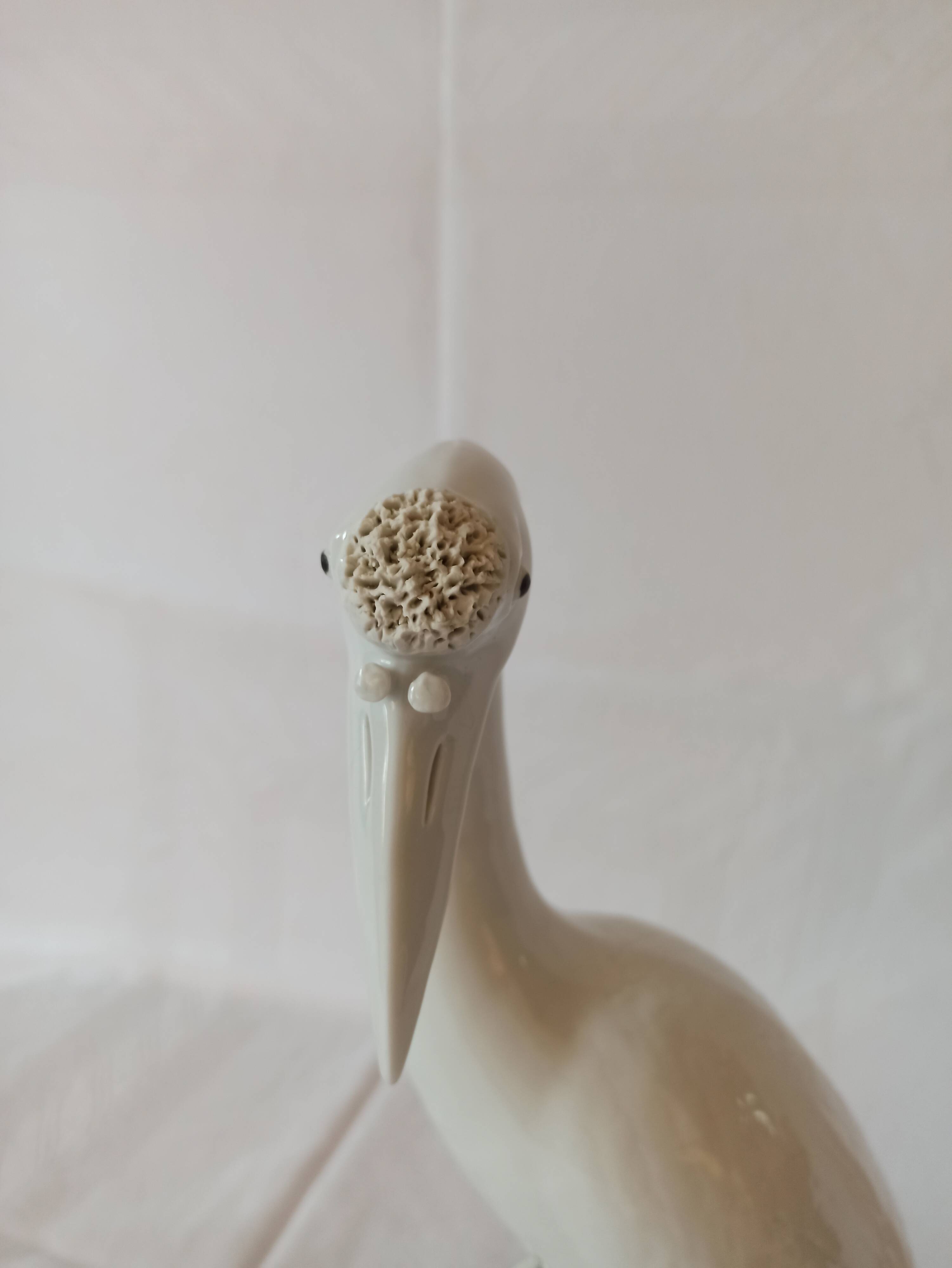 Chinese porcelain crane figurine