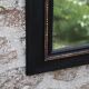 Miroir vintage en bois noir et doré à fronton – style Napoléon III