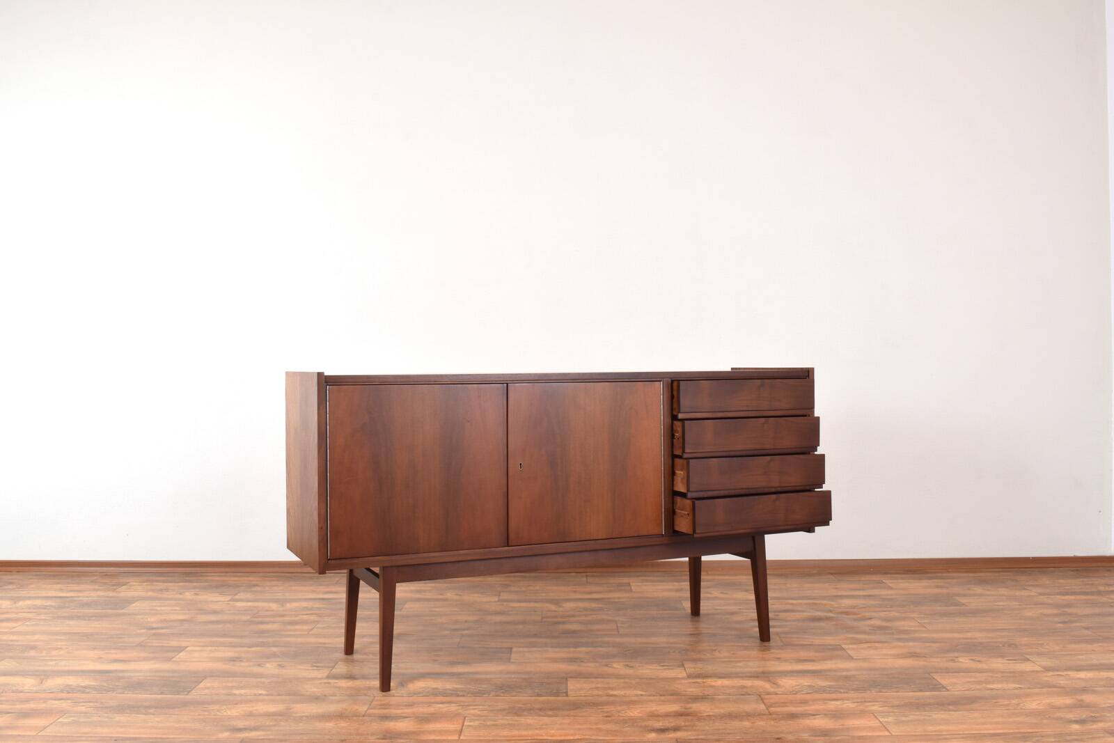 Mid-Century Walnut Sideboard by S. Albrecht, 1960s.