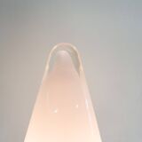 Milk glass pyramid table lamp "Teepee" by SCE France