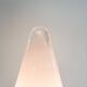 Milk glass pyramid table lamp "Teepee" by SCE France