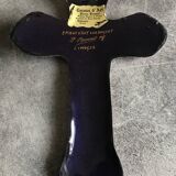 Religious wall cross in artistic enamel on silver signed P.BONNET, Limoges