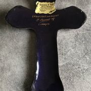 CROIX religieuse murale en émaux d’art sur argent signé P.BONNET, Limoges