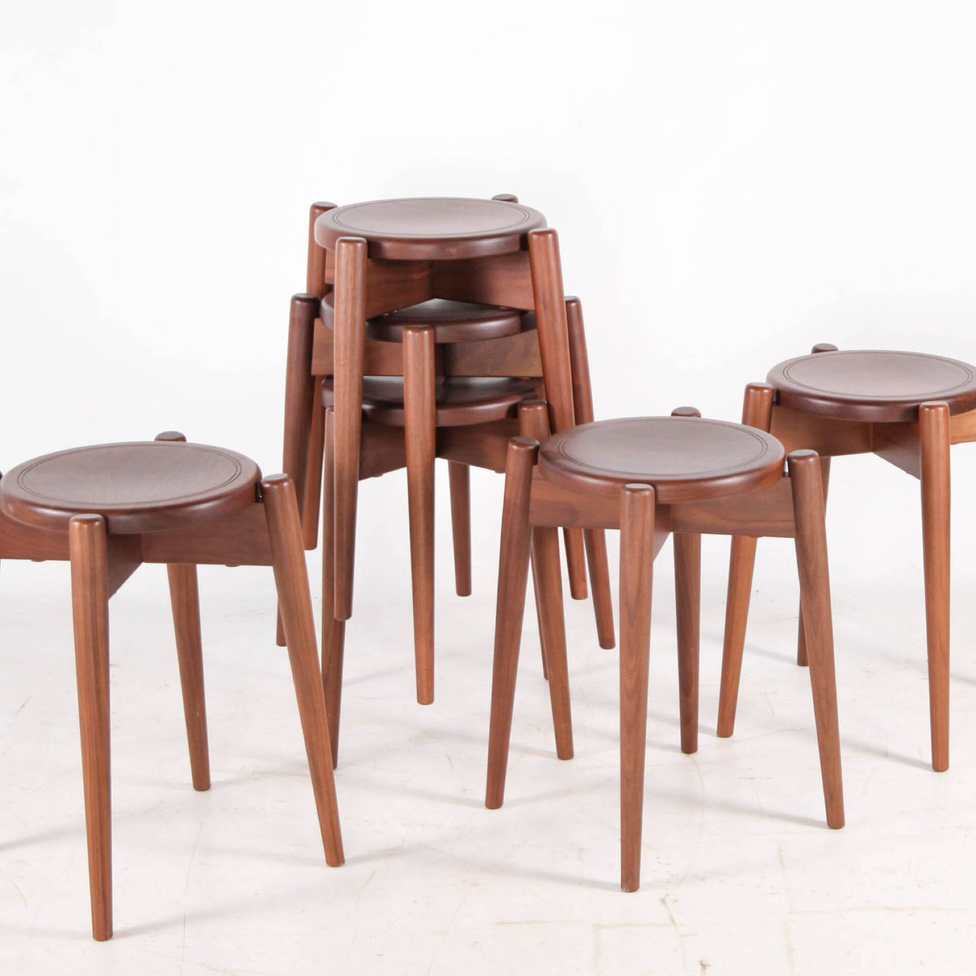 Set of 6 Japanese stools