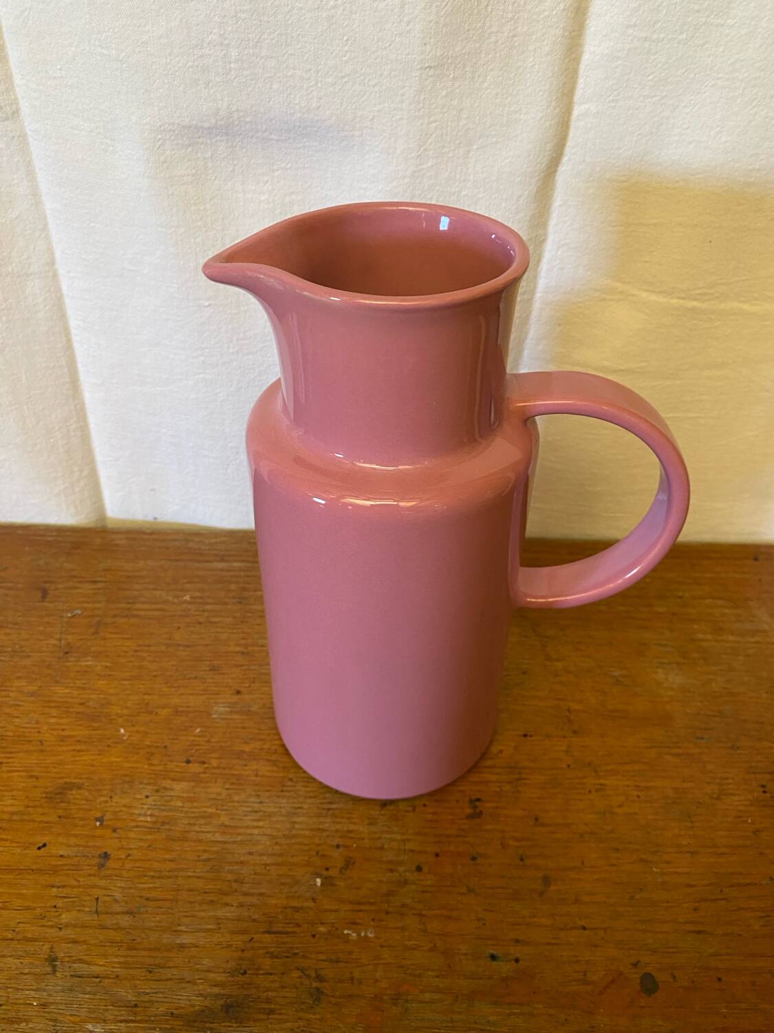 Antique emile henry pitcher vintage pink ceramik