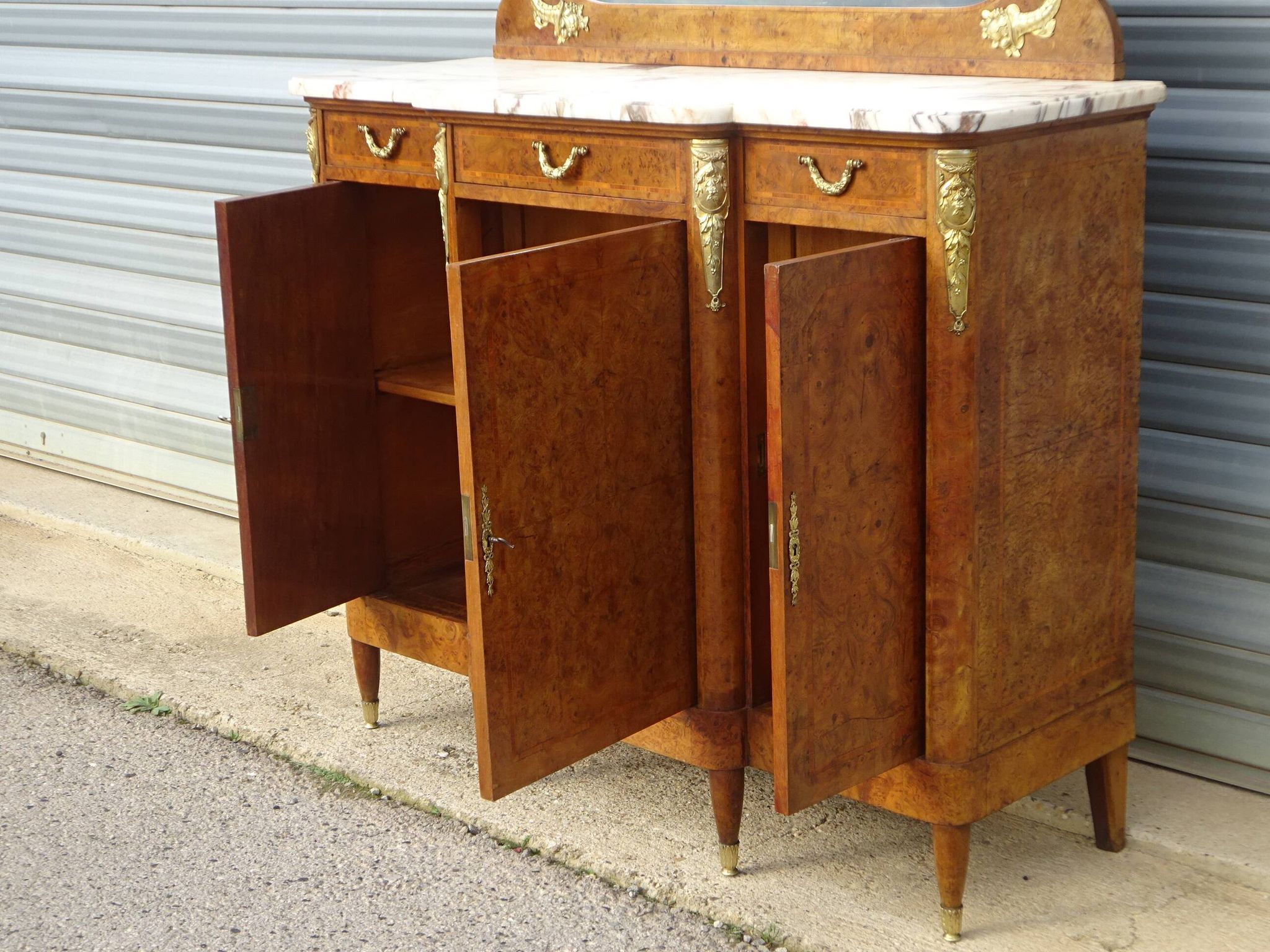 Elegant rosewood marquetry sideboard