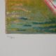 Paul COLLOMB : Barques au bois de Boulogne, lithographie originale signée