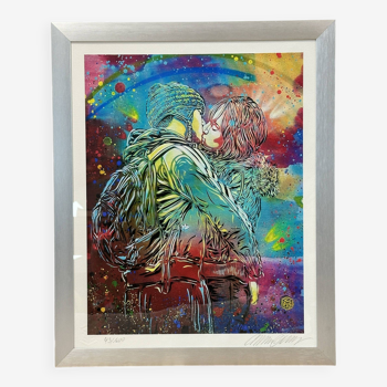 Love is all, 2021 - C215 (C.Guémy) - Original digital print - Signed and numbered out of 100