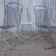 Set of 4 wire chairs, 1980s