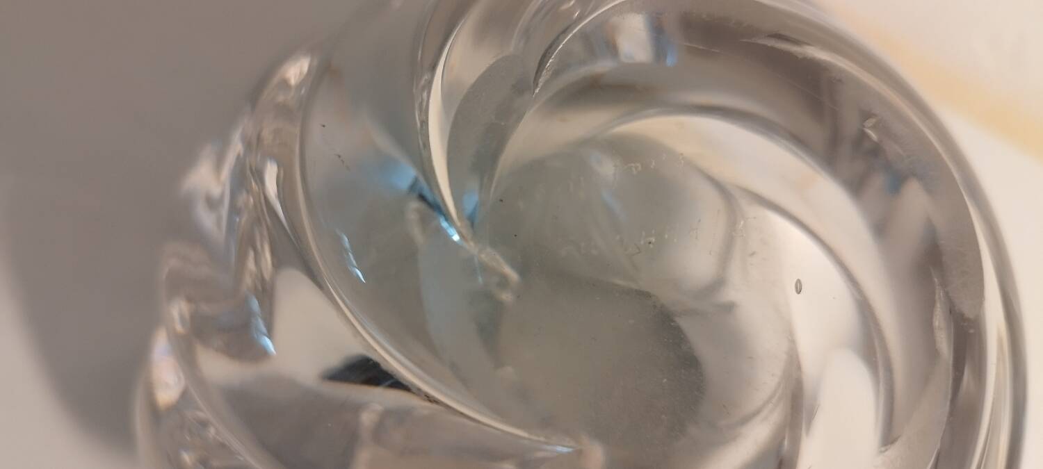 1950s crystal ball vase