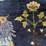 Art Deco Chinese Handmade Silk Bautou Tapestry Rug, Early 20th Century