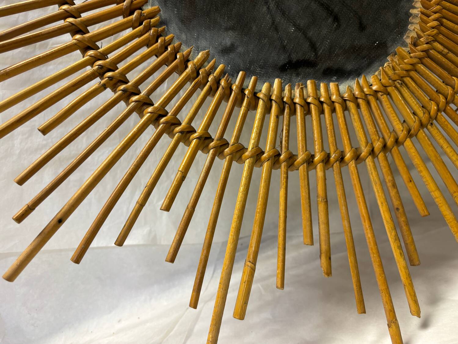 Vintage rattan mirror