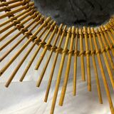Vintage rattan mirror
