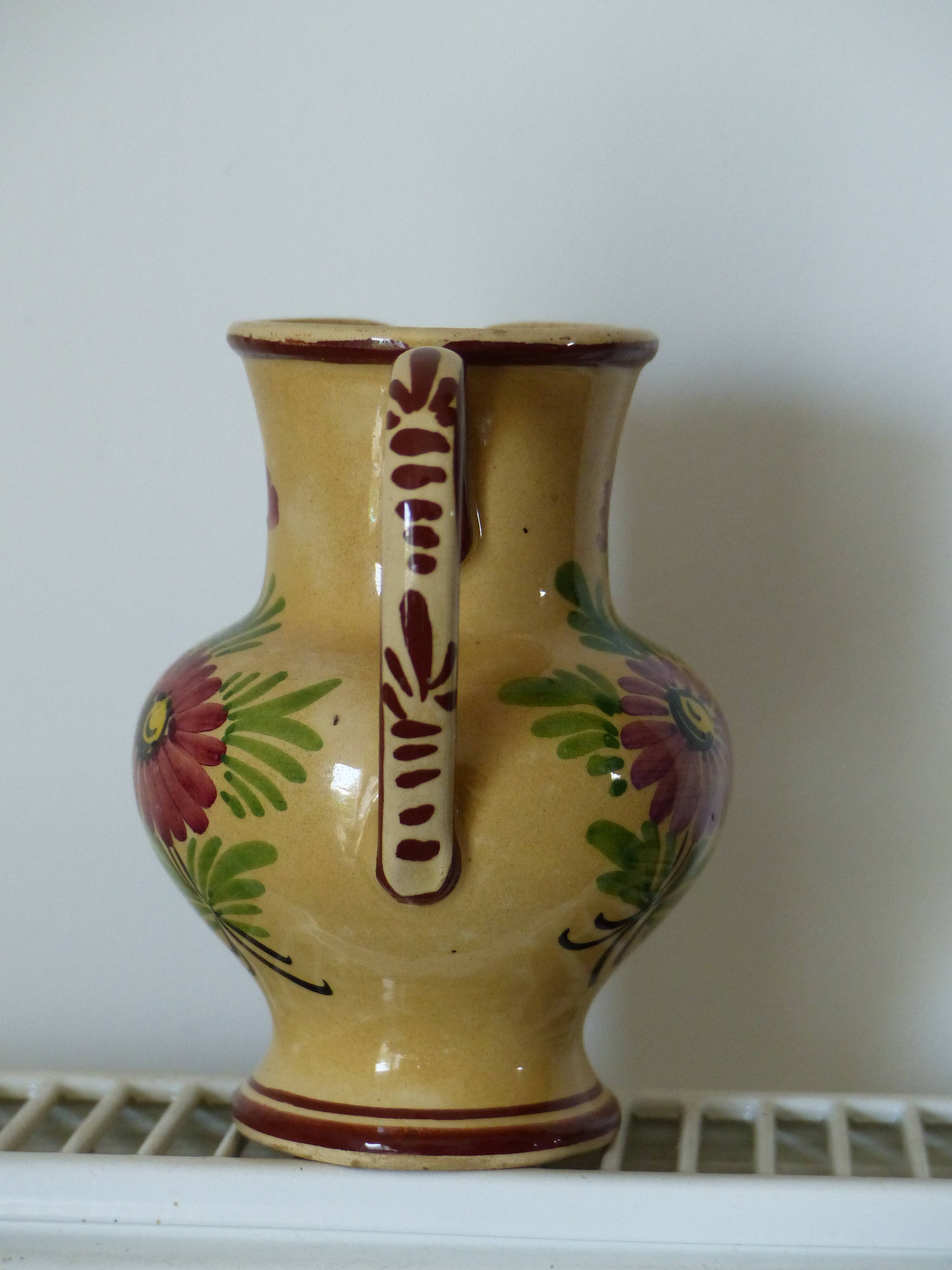 Milk pot faience, Malicorne, Emille Tessier