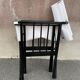Foldable Steward's chair in wood painted black