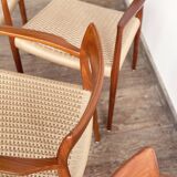 Chaises de Salle à Manger Danoises Modèle 57 en Teck, Niels O. Møller, JL Mollers, Ensemble de 6