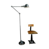 Floor lamp brushed jielde 3 arms of jeans louis domecq france 1960