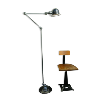 Floor lamp brushed jielde 3 arms of jeans louis domecq france 1960