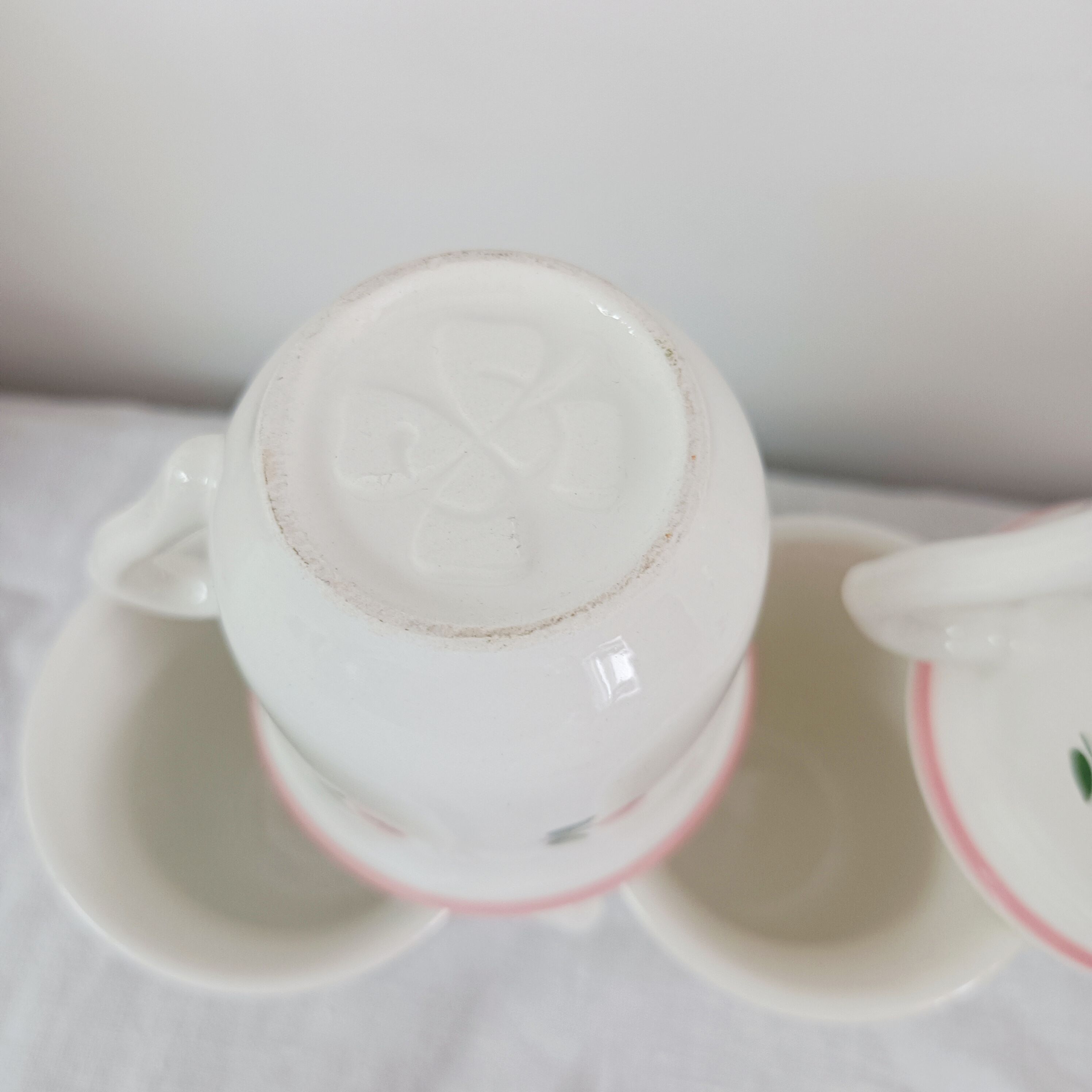Set of 6 quadrifoglio coffee cups with saucers