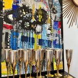 Service of 12 champagne flutes Orfèvrerie L'Ecuyer