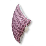 White /purple geometric cushion cover - 50 X 50