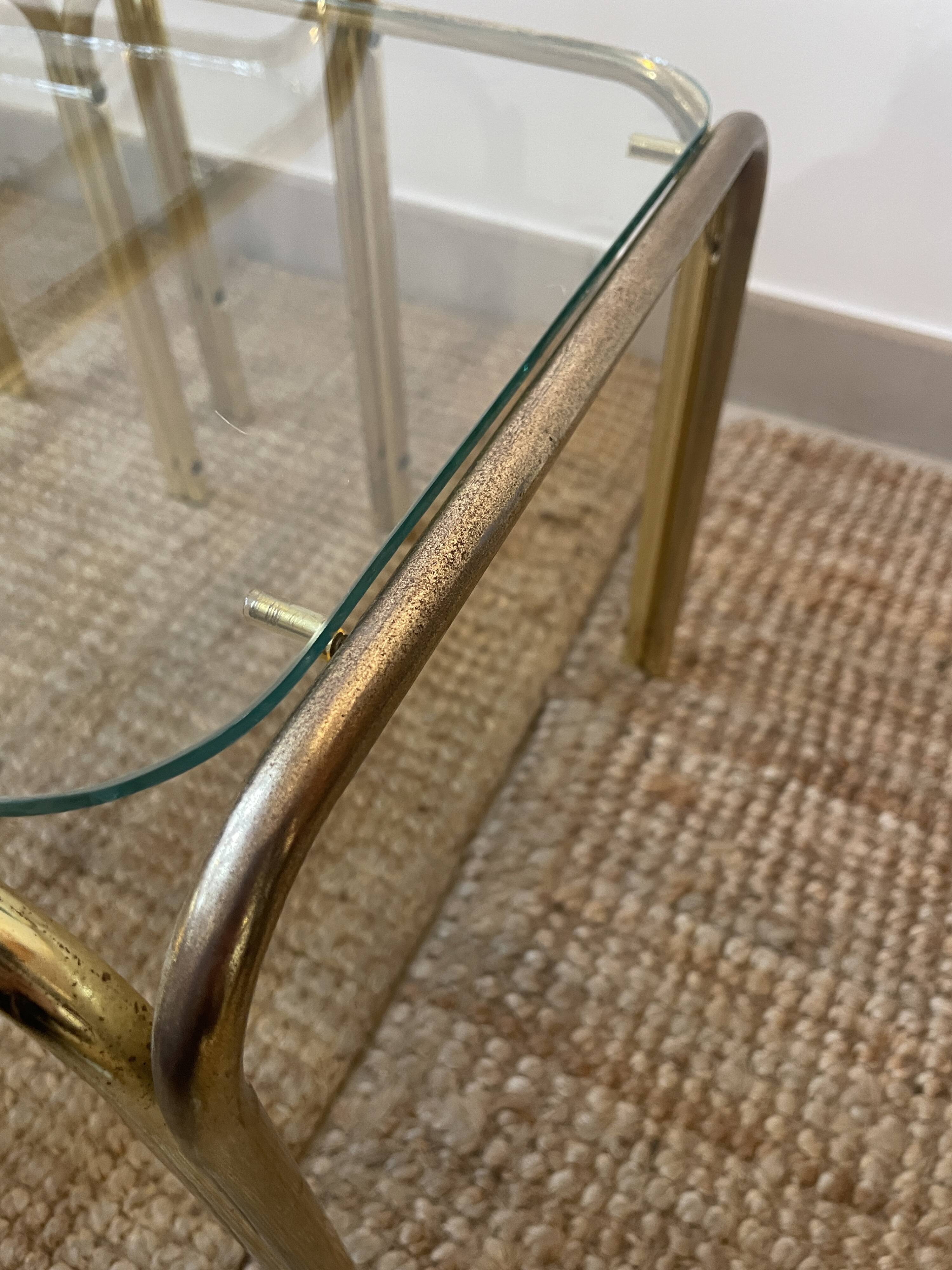 Set of 3 glass nesting tables